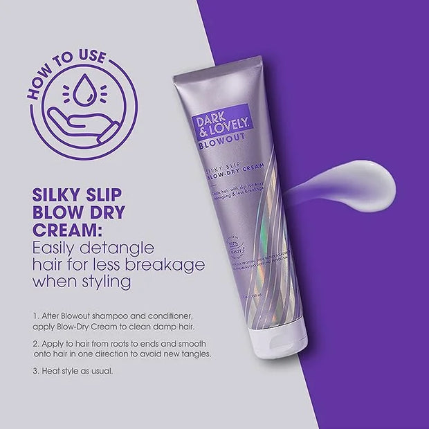 SoftSheen-Carson Interbeauty Dark&Lovely® Heat Protectant&Hair Detangler Moisturizing Blowout Silky Slip Blow Dry Cream wi...