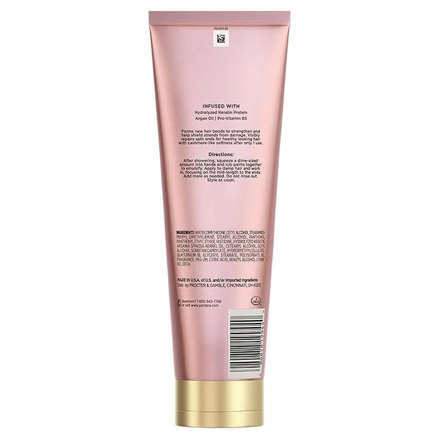 Pantene Keratin Leave-In Conditioner with Argan Oil, Protein Treatment for Dry, Damaged & Color-Treated Hair, Repairs Spli...