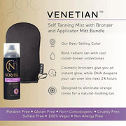 Norvell Venetian Sunless Tanning Bundle: Aerosol Spray Solution Mist with Bronzer for Instant Sun Kissed Glow, 7 fl. oz. a...