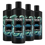AXE Fine Fragrance Collection Body Wash For Men Aqua Bergamot 4 Count 12h Refreshing Scent Shower Gel Infused with Bergamo...