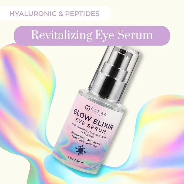 Vitamin C & Hyaluronic Acid Under Eye Serum - Dermatologist Tested, Reduces Eye Bags, Puffiness, Dark Circles & Wrinkles, ...