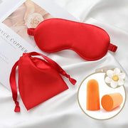 Silk Satin Sleeping Eye Mask, Red Sleep Eye Night Blindfold for Women and Men, Soft Breathable Blackout Eyeshade Eye Cover...