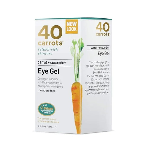 40 Carrots Carrot & Cucumber Eye Gel with Retinol for All Skin Types - Smooths Fine Lines & Reduces Wrinkles, Crow's Feet,...