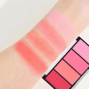 Quads Blush Makeup Palette, Matte Pressed Powder Blushes Palette, Lip & Face Paint Palette for Women, Lasting Light Pink &...