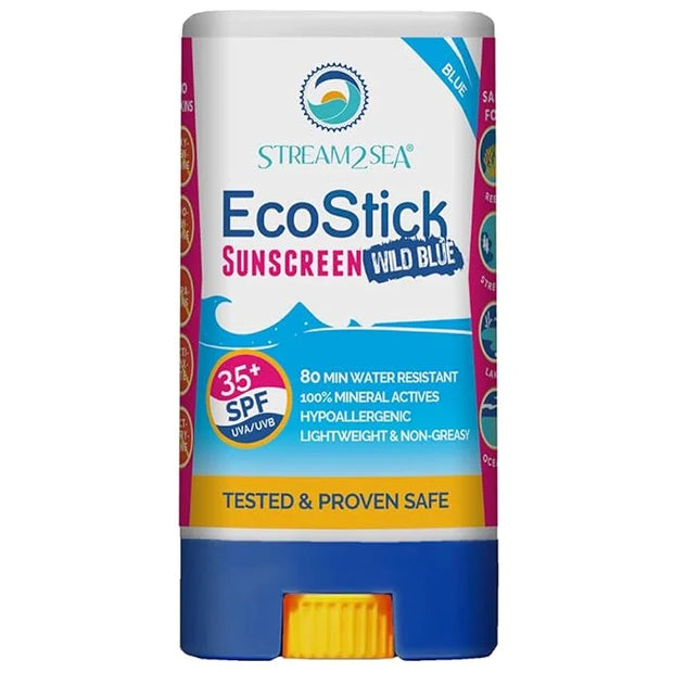 STREAM2SEA EcoStick SPF 35 Mineral Sunscreen Stick, Sweat Water Resistant Sunblock, USDA Approved Biodegradable Paraben Fr...