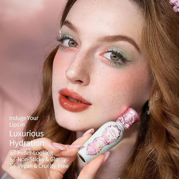 Flower Knows Midsummer Fairytales Lip Gloss G09 Dream Voyager + Violet Strawberry Rococo Glitter Lip Gloss G02 Rasberry Bo...