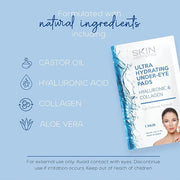 Hyaluronic & Collagen Under Eye Patches - Reduces Puffiness, Eye Bags & Wrinkles, Ultra Hydrating - Dermatologist Tested K...