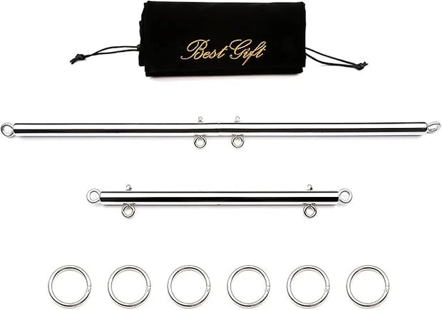 2pcs Silver Pilates Spreader Bar Kit Sports Aid - Product Image
