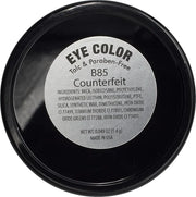 Counterfeit Shimmering Deep Forest Green Blue Grey Pressed Powder Single Vegan Eyeshadow; Talc, Paraben & Cruelty Free - P...