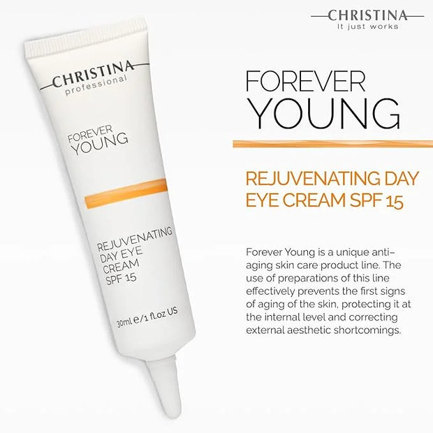 '-CHRISTINA- Forever Young Eye Cream with SPF 15 | Cream with Vitamin K Hydrates, Rejuvenates, Revitalizes the Skin 30ml -...