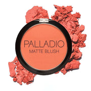 Palladio Matte Blush, Brushes onto Cheeks Smoothly, Soft Matte Look and Even Finish, Flawless Velvety Coverage, Effortless...