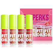 4 Colors Fat Oil Lip Gloss, Lip Oil Lip Glaze Hydrating Lip Glow Oil Big Brush Head Moisturizing Lip Gloss, Shiny Transpar...