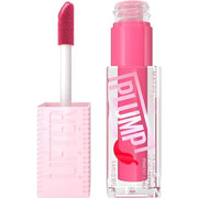 MAYBELLINE Lifter Gloss Lifter Plump, Plumping Lip Gloss with Chili Pepper and 5% Maxi-Lip, Pink Sting, Sheer Bubblegum Pi...