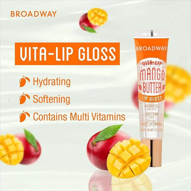 Ruby Kisses Broadway Vita-Lip Clear Lip Gloss (10 Pack), Hydrating & Soothing Formula with Vitamin, High-Shine Non-Sticky ...