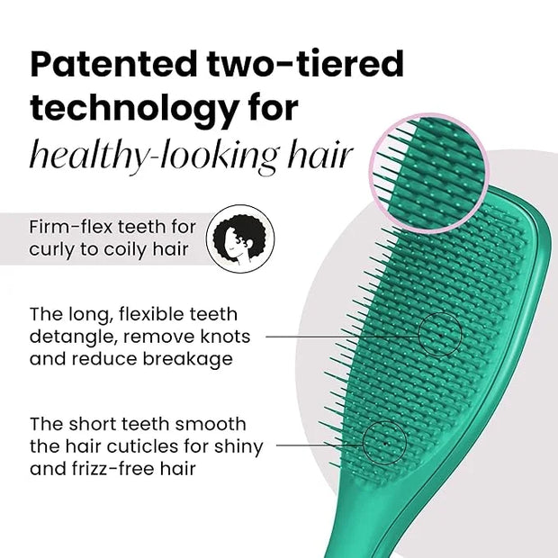 Tangle Teezer Ultimate Detangler Curly Hair Brush, Dry & Wet Hairbrush, Reduces Frizz & Breakage, for 3C to 4C Curly Hair ...