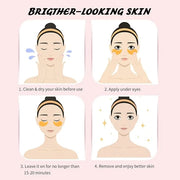 Eye Masks (24 Pairs) - Gifts for Her - Caffeine, 24K Gold and Retinol Under Eye Patches for Puffy Eyes, Dark Circles & Fin...