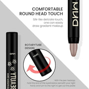 evpct Taupe Shimmer Cream Eye Shadow Brightener Sticks Set for Eyes, Taupe Shimmery Matte Pencil Eye shadow Applicator Sti...