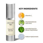 Bacchus Men Vitamin C Eye Gel, Reduce Dark Circles, Spots and Eye Puffiness - Anti Aging Treatment Nourishes, Revitalizes,...