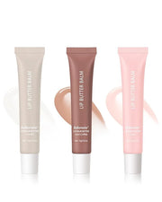 Tinted Lip Butter Balm,3 Colors Vanilla Brown Pink Lip Balm Hydrating Lip Gloss, Non Sticky High Shiny Lip Glow Oil Yummy ...