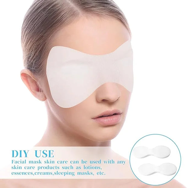 200 Sheets Disposable Eye Mask Paper, Natural Silk Eye Cover for Facial Spa Eye Care Patches Paper DIY Eye Covers Disposab...