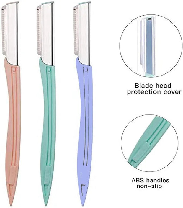 Eyebrow Razor 9 Pack, Precision Facial Hair Trimmer for Women, Eyebrow Shaper Facial Razor for Men - Product Image