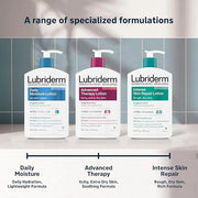 Lubriderm Advanced Therapy Fragrance-Free Moisturizing Lotion with Vitamins E and Pro-Vitamin B5, Intense Hydration for Ex...