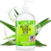 Honeyskin Organic Aloe Vera Gel for Face with Orchid & Apple Stem Cells - Soothing & Hydrating Aloe Gel for Sunburn Relief...