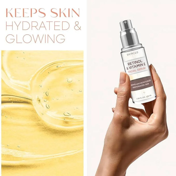 Retinol and Vitamin E Beauty Value Set - Serum, Moisturizer, Under Eye Pads & Face Sheet Masks - Product Image