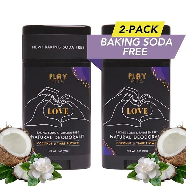 PLAY PITS - 2 Pack - Natural Deodorant - Safe for Men & Women w/Sensitive Skin - Clean, Non-Toxic, & Paraben Free – LOVE S...