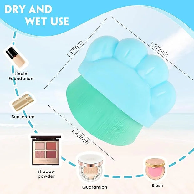 Azazccm Sunscreen Applicator for Kids, 2pcs Sunblock Buddy Brush Set, Suncream & Lotion Brush with Cleaner, Travel Size fo...