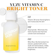 Saturday Skin 3-Piece Skin Care Set Yuzu Vitamin C Sleep Mask Yuzu Vitamin C Bright Toner and Eye Cream Overnight Facial M...