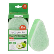 Spongeables Anti Cellulite Body Wash in a 20+ Wash Sponge, Apple, 1 Count - Product Image