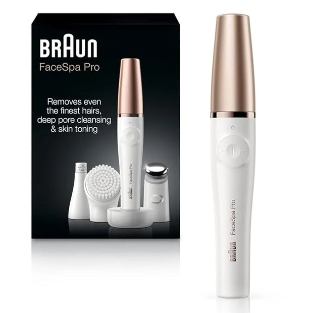 Braun Face Epilator Facespa Pro 911, Facial Hair Removal for Women, Hair Removal Device, 3-in-1 Epilating, Cleansing Brush...