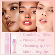2PCS Magic Color Changing Lip Oil - Big Brush, Long Lasting Shimmery, Warm Change Hydrating Lip Gloss - Product Image