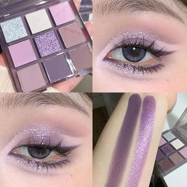 Purple Pink Eyeshadow Eye Shadow Palette Makeup,Violet Lavender Eyeshadow Palette Make Up Highly Pigmented Waterproof Mauv...