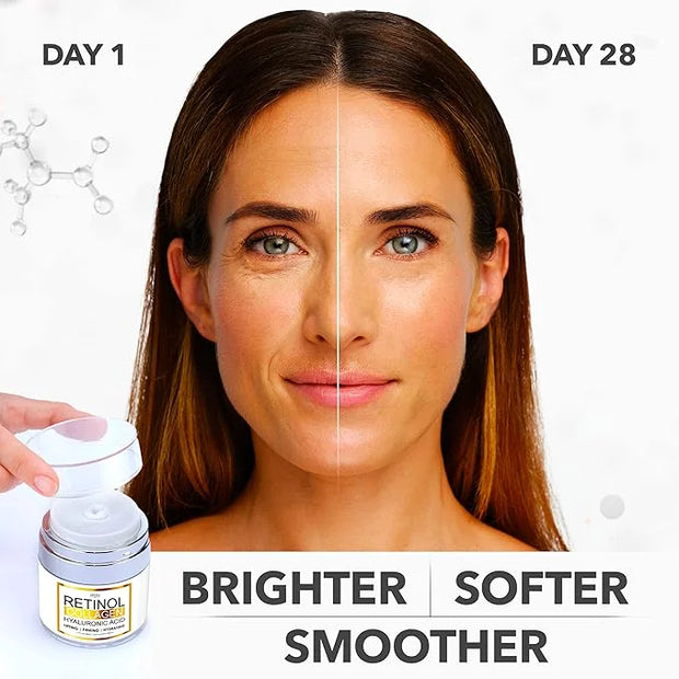 Retinol Cream for Face - Facial Moisturizer with Collagen and Hyaluronic Acid - Anti Aging Face Cream for Women and Men - ...