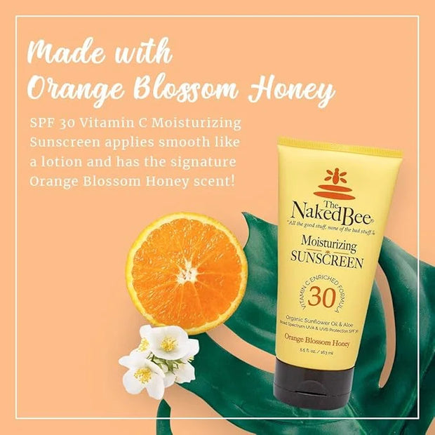 The Naked Bee Vitamin C Face & Body Sunscreen Protection (5.5 Oz) - Suncreen Moisturizing Vitamin C Cream - Sunblock - Sun...