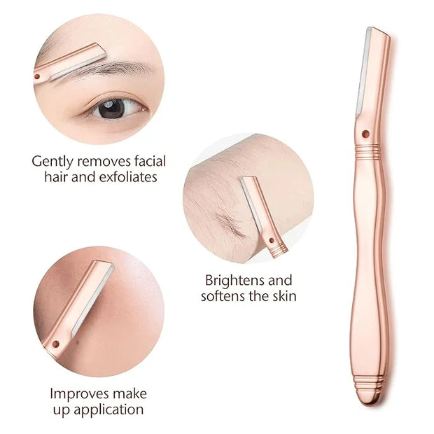 Eyebrow Razor, Dermaplaning Tool for Face, Face Razors for Women, Dermaplane Razor, Hair Removal and Exfoliation, Facial R...