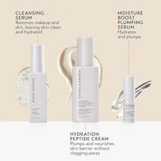 SHANI DARDEN Skin Care Hydrate and Replenish Trio, Facial Cleansing Serum Makeup Remover, Face Moisturizer Plumping Serum,...
