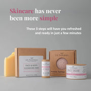 J&L Naturals Simple Skin Regimen Kit With Cleansing Bar, Face Salve, Konjac Sponge, Lip Balm | For Oily, Dry, Mature, and ...