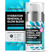 SimplyVital Moisturizer for Neck & Décolleté – With Collagen, Retinol, Peptides & Hyaluronic Acid – Anti-Aging Hydration –...