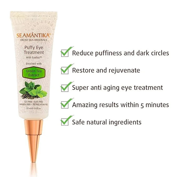 Puffy Eye Treatment Instant results – Naturally Eliminate Wrinkles, Puffiness, Dark Circle and Bags in Minutes – Hydrating...