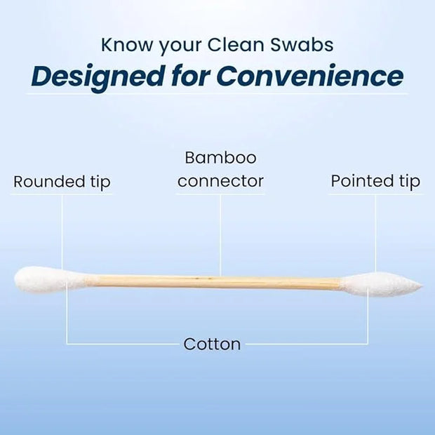 Clean Skin Club Clean Swabs, 2 Pack, 1000 Total Count, One Pointed Tip, Biodegradable + Organic Cotton & Bamboo, Makeup & ...