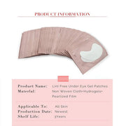 100 Pairs Set, Under Eye Pads for Eyelash Extensions Lint Free Eye Gel Patches Premium Collagen Lash Pad Eye Mask Makeup T...