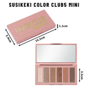 6 Colors Mini Naked Eyeshadow Makeup Palette Caramel & Bronzed Neutral Tone Eye Shadow Matte & Shimmer Nude Make Up Pallet...