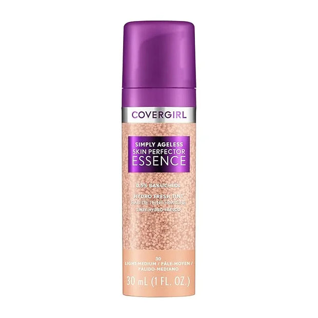 Covergirl Simply Ageless Skin Perfector Essence Foundation, 30 Light-Medium, Tinted Skin Perfector, Skincare Makeup Hybrid...