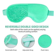 2PCS Gel Eye Mask - Reusable Hot/Cold Therapy Gel Bead Mask for Puffiness, Dark Circles, Headaches, & Stress Relief, Cooli...