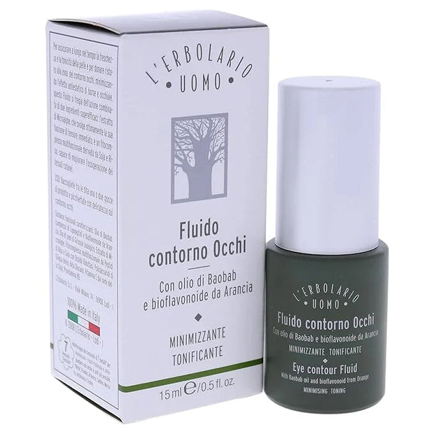 L'Erbolario Baobab And Green Coffee Eye Contour Fluid - Provides Long-Lasting Freshness And Tone To Skin - Minimizes Saggi...