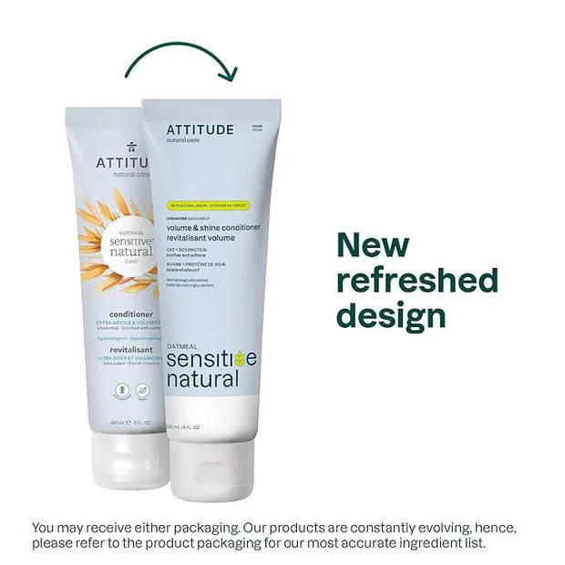 ATTITUDE Hair Conditioner for Sensitive Dry Scalp, Soothing Oat, Naturally Derived Ingredients, Dermatologically Tested, V...
