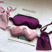 Silk Satin Sleeping Eye Mask, Dark Purple Sleep Eye Mask Night Blindfold for Women and Men, Soft Breathable Blackout Eyesh...